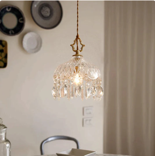 Crystal Floral Pendant Light