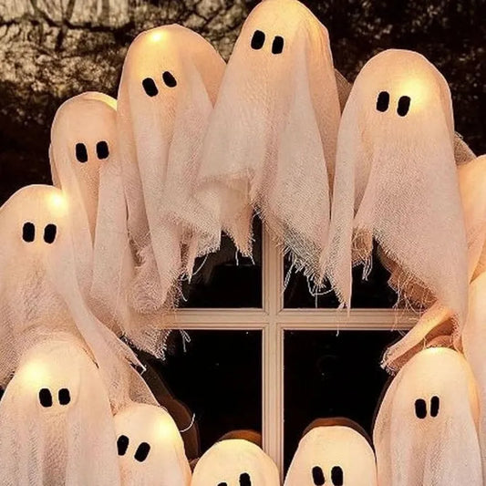 Halloween Ghost String Lights – Spooky Garland for Party Decor
