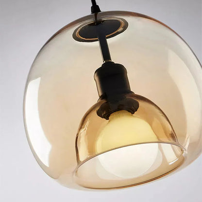 Modern Retro Glass Hanging Light for Elegant Hallways