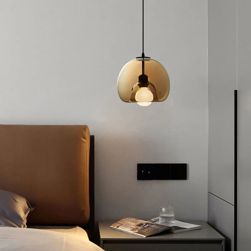 Modern Retro Glass Hanging Light for Elegant Hallways