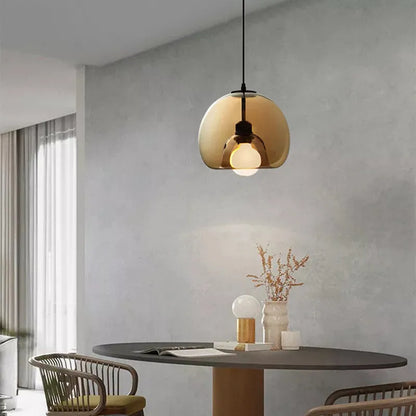 Modern Retro Glass Hanging Light for Elegant Hallways