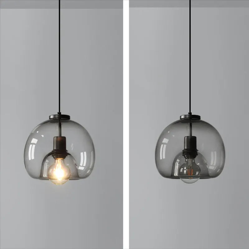 Modern Retro Glass Hanging Light for Elegant Hallways