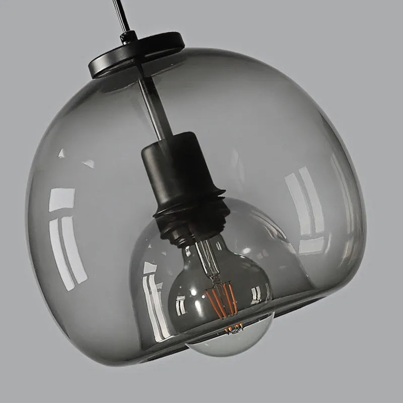 Modern Retro Glass Hanging Light for Elegant Hallways