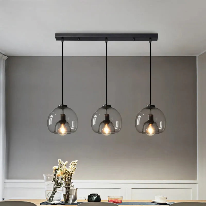 Modern Retro Glass Hanging Light for Elegant Hallways
