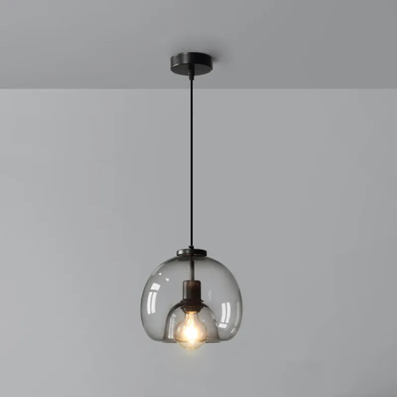 Modern Retro Glass Hanging Light for Elegant Hallways