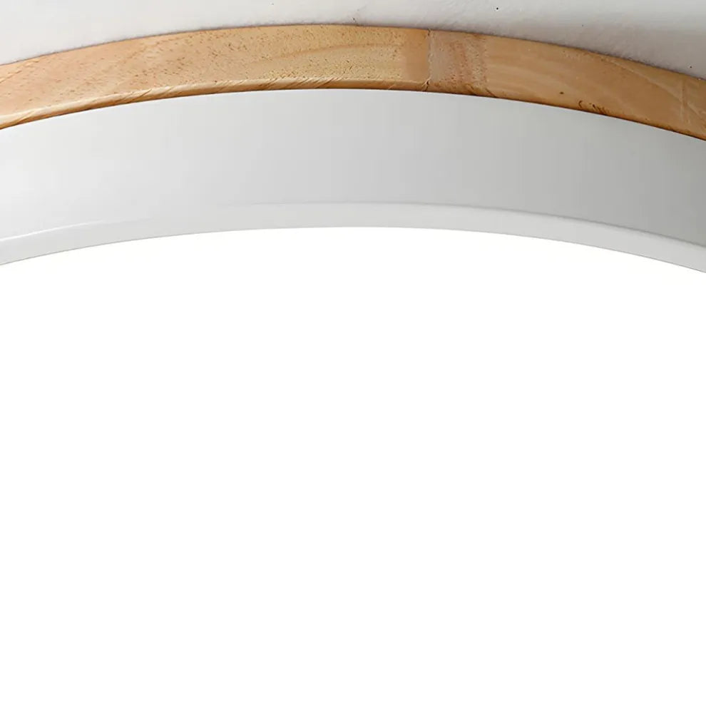 Modern Design Round Minimalist Wood LED Flush Mount Ceiling Light
