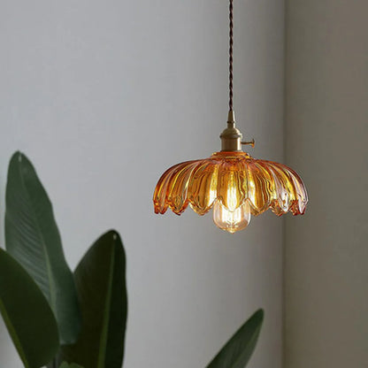 Vintage Glass Flower Ceiling Light – Kitchen & Hallway