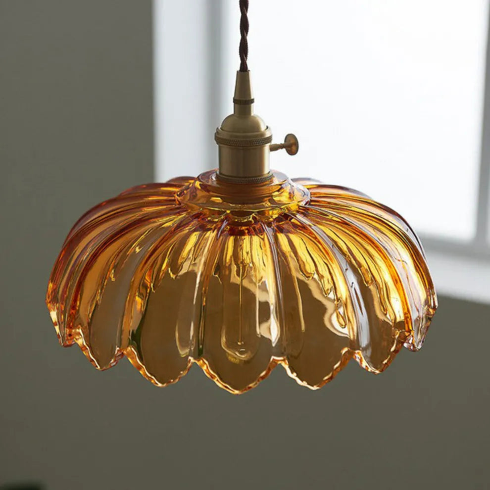 Vintage Glass Flower Ceiling Light – Kitchen & Hallway
