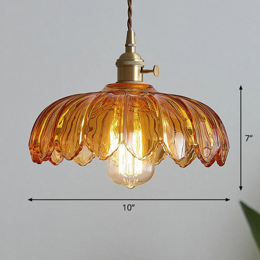 Vintage Glass Flower Ceiling Light – Kitchen & Hallway