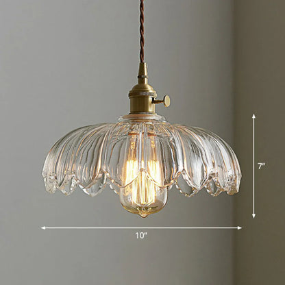 Vintage Glass Flower Ceiling Light – Kitchen & Hallway