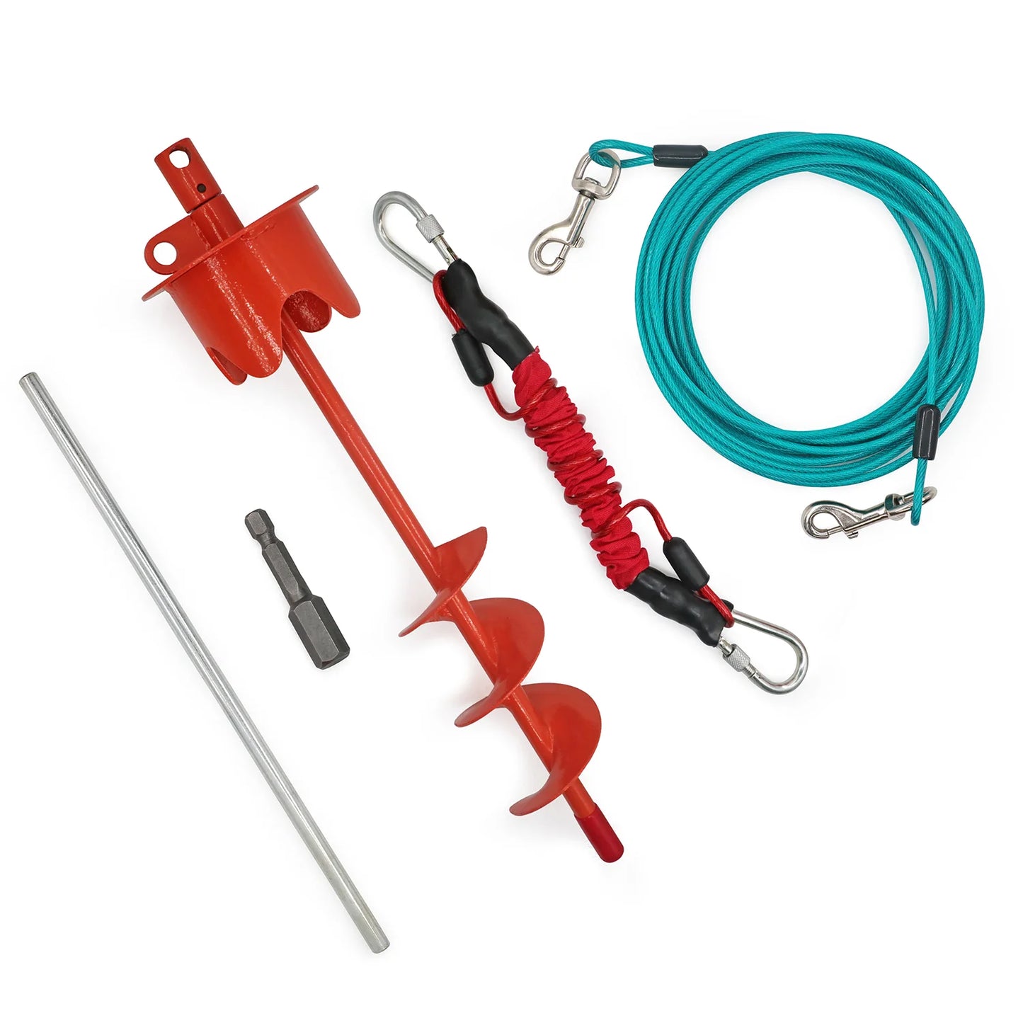 Heavy Duty Dog Tie-Out Stake for Large Dogs