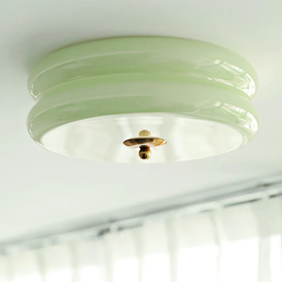 Art Deco Cream Cake Ceiling Light