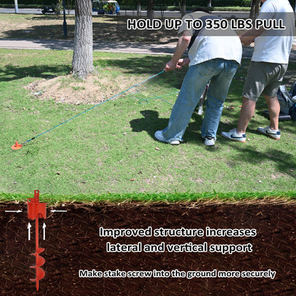 Heavy Duty Dog Tie-Out Stake for Large Dogs