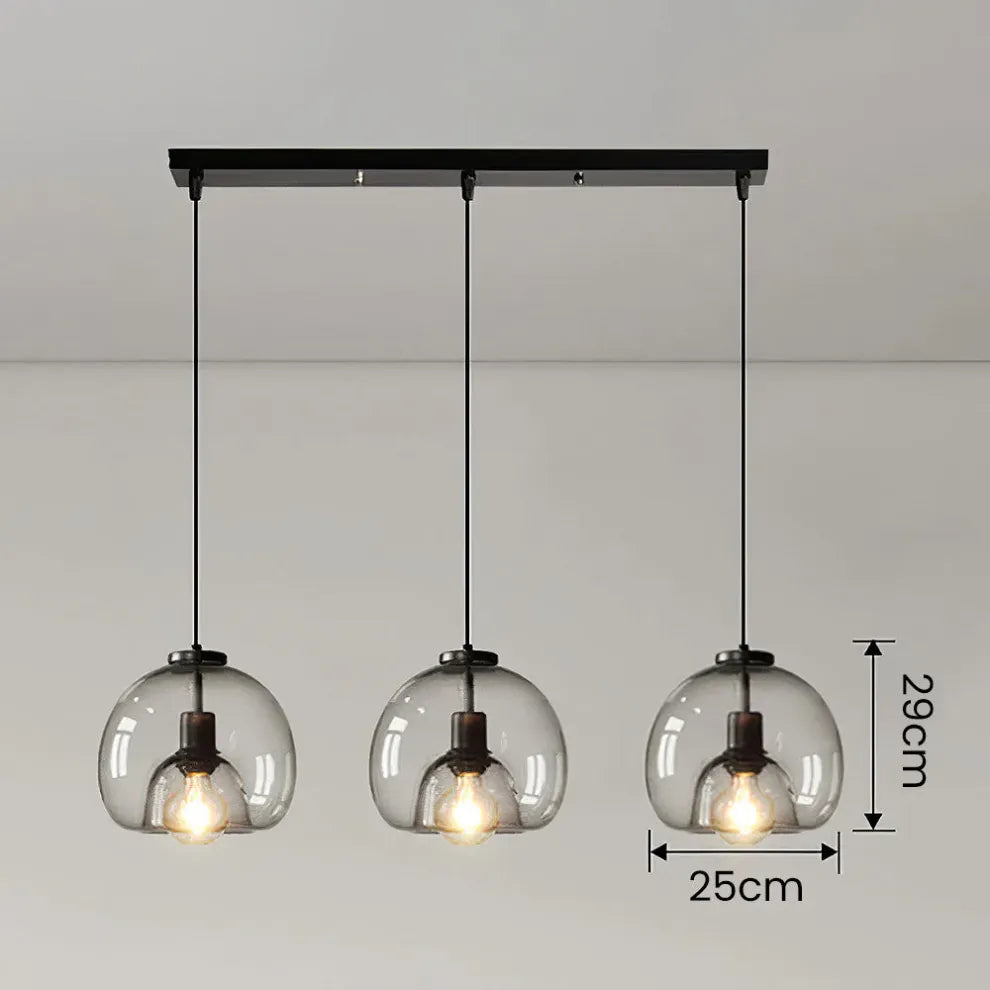 Modern Retro Glass Hanging Light for Elegant Hallways