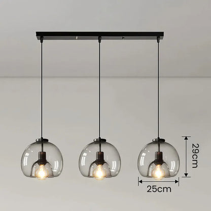 Modern Retro Glass Hanging Light for Elegant Hallways