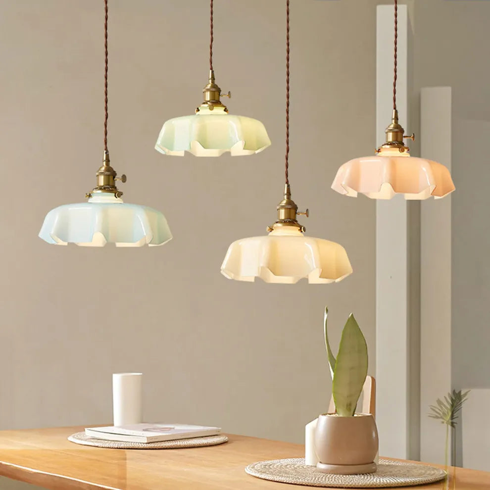 Nordic Modern Flower Glass Pendant Light