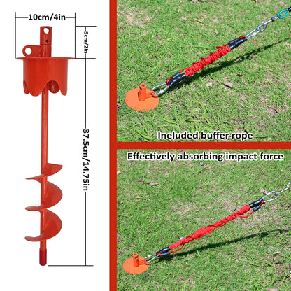 Heavy Duty Dog Tie-Out Stake for Large Dogs