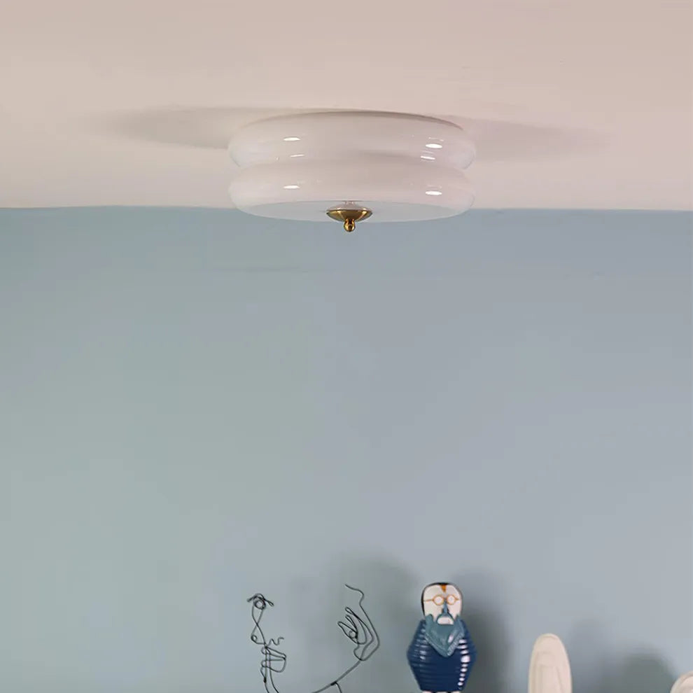Art Deco Cream Cake Ceiling Light