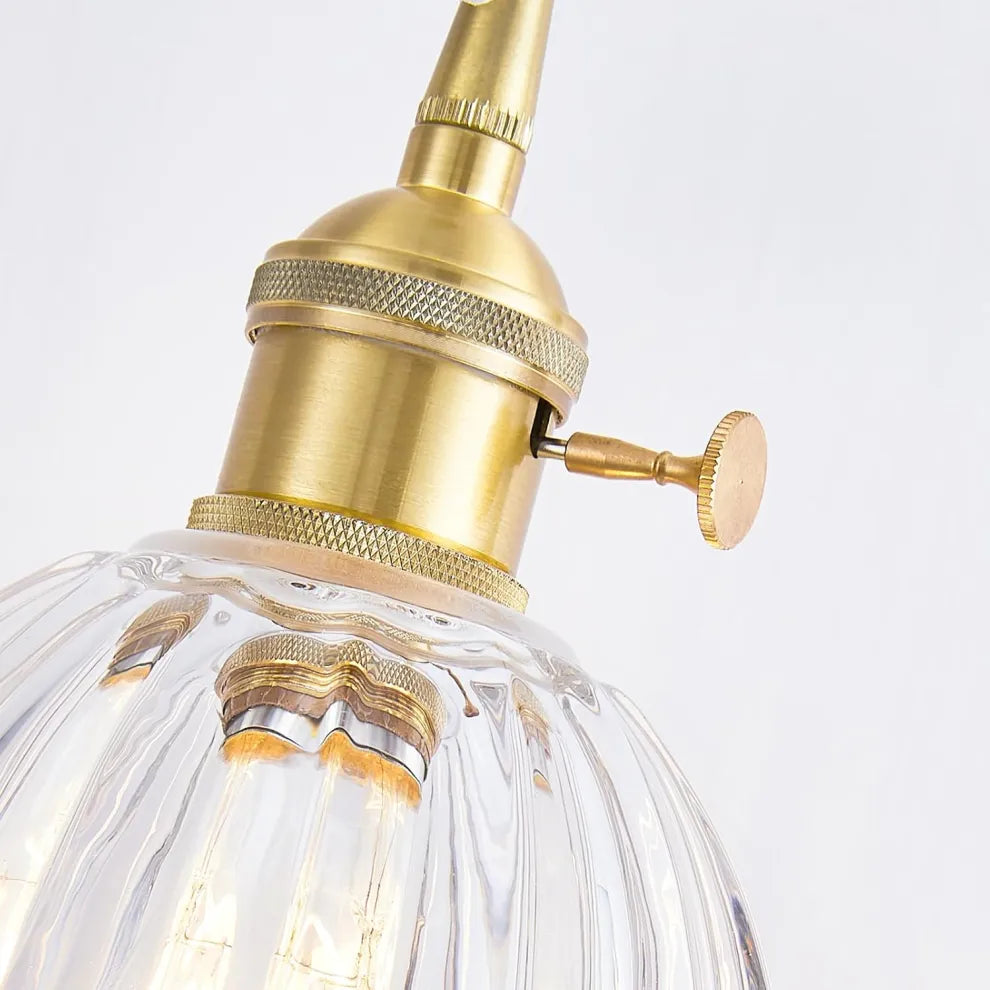 Vintage Flower Glass Pendant Light