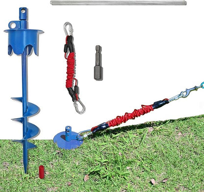 Heavy Duty Dog Tie-Out Stake for Large Dogs
