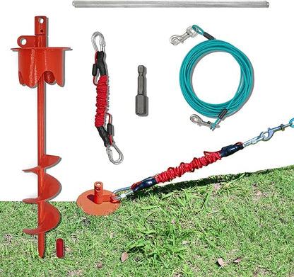 Heavy Duty Dog Tie-Out Stake for Large Dogs