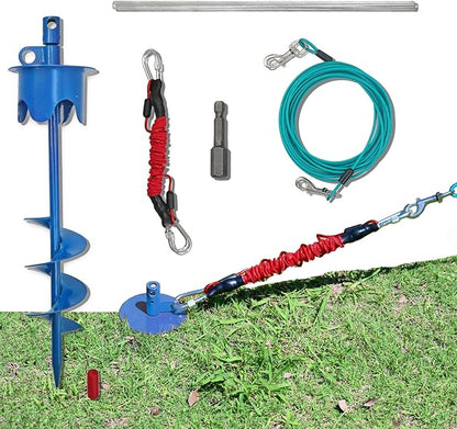 Heavy Duty Dog Tie-Out Stake for Large Dogs