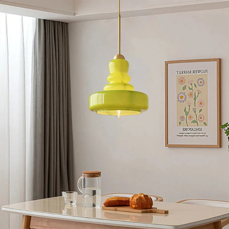 Modern Bauhaus Gourd Glass Pendant Light