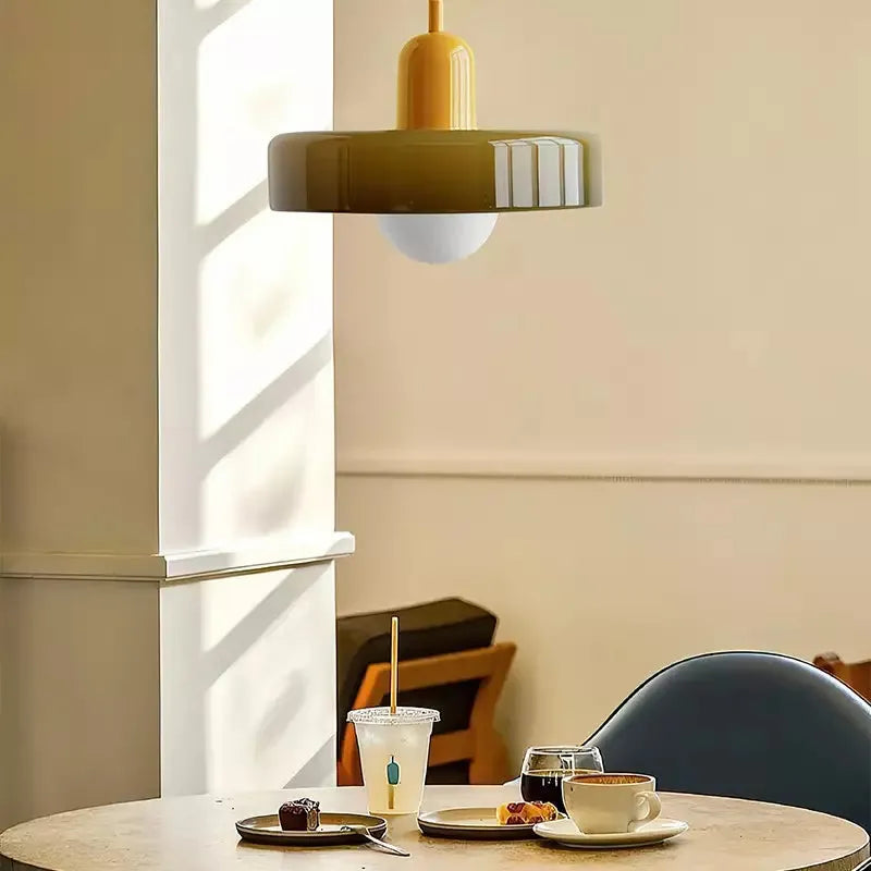 Modern Bauhaus Glass LED Pendant Light
