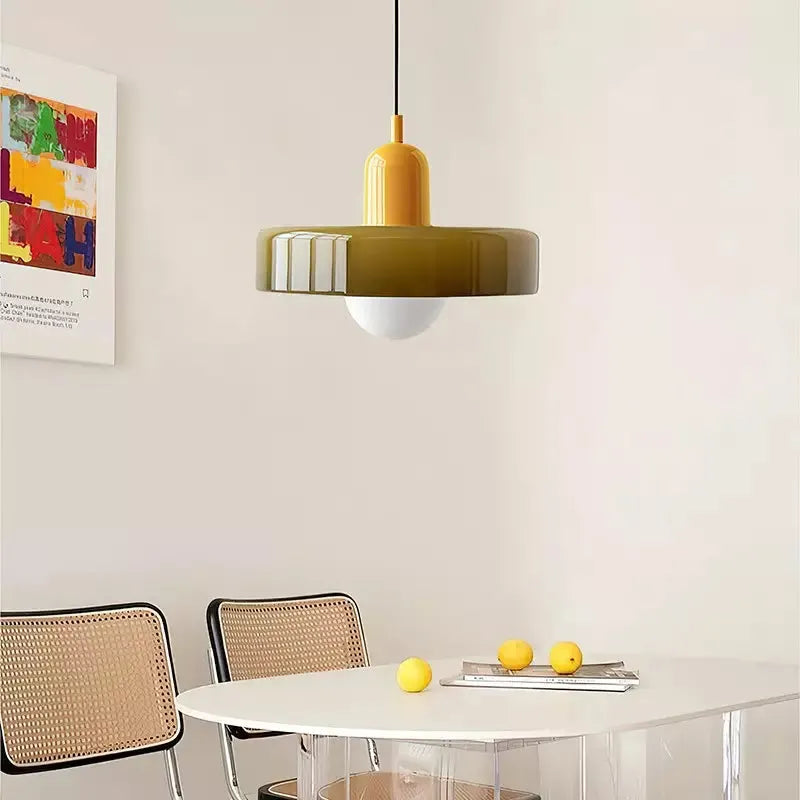 Modern Bauhaus Glass LED Pendant Light