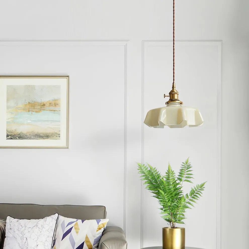 Nordic Modern Flower Glass Pendant Light