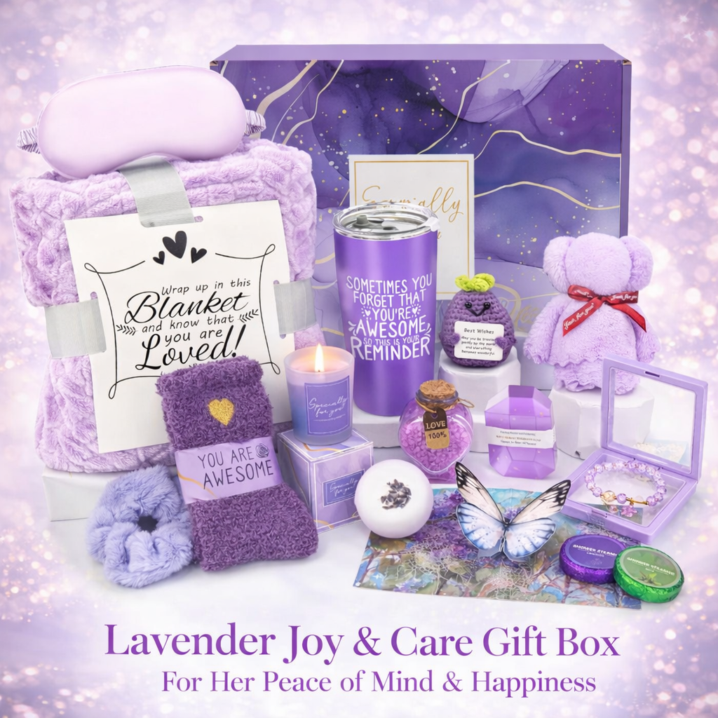 Tyalez™ Lavender Joy & Care Artisan Gift Set — Curated 13-Piece Wellness Collection
