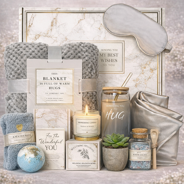 Ivory Grey Luxe Wedding Gift Box