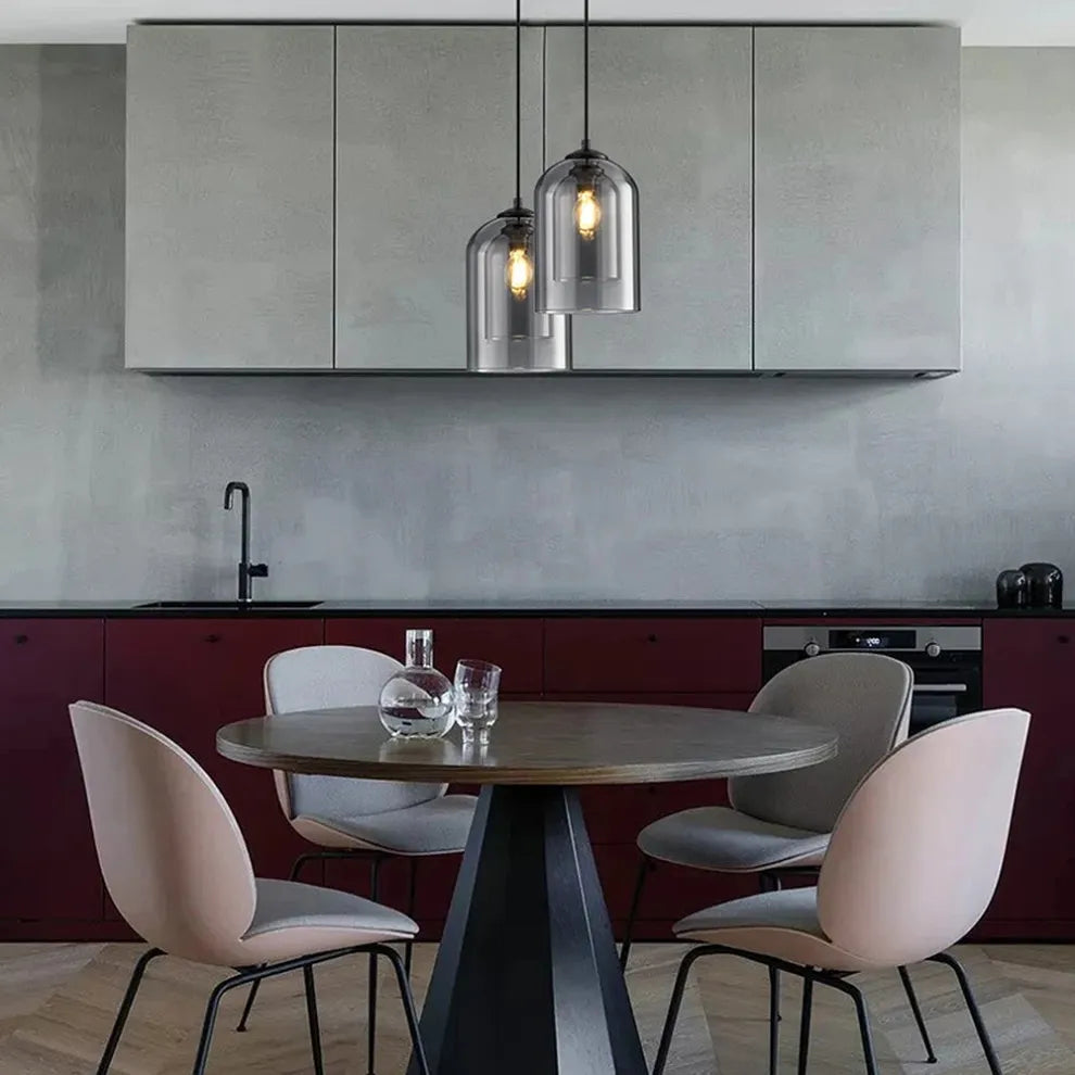 Minimalist Design Double Layer Glass Pendant Light