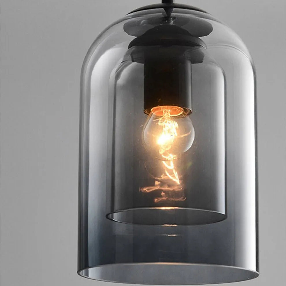 Minimalist Design Double Layer Glass Pendant Light