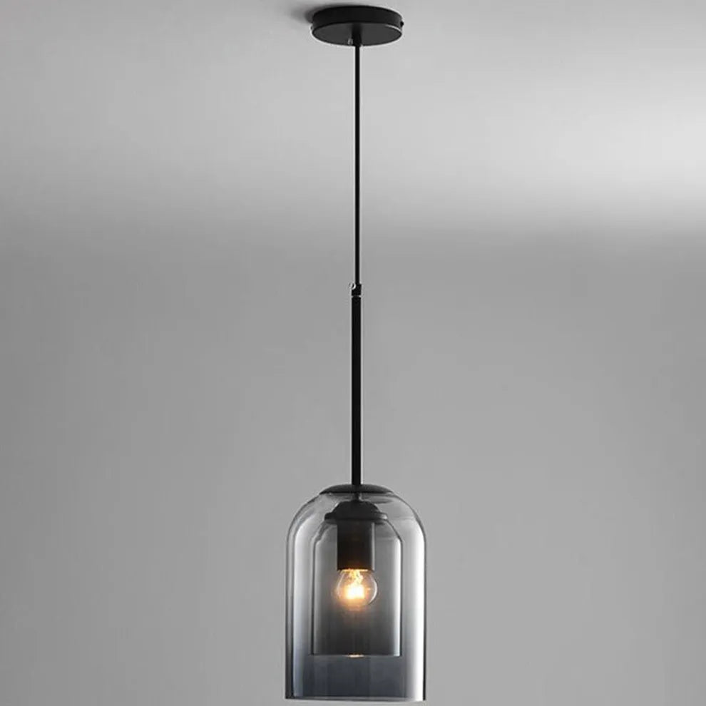 Minimalist Design Double Layer Glass Pendant Light