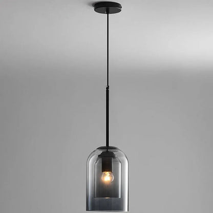 Minimalist Design Double Layer Glass Pendant Light