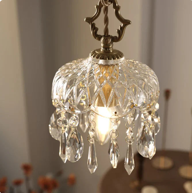 Crystal Floral Pendant Light
