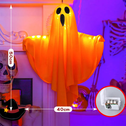 Halloween DIY LED Hanging Ghost Light – Spooky White Decoration