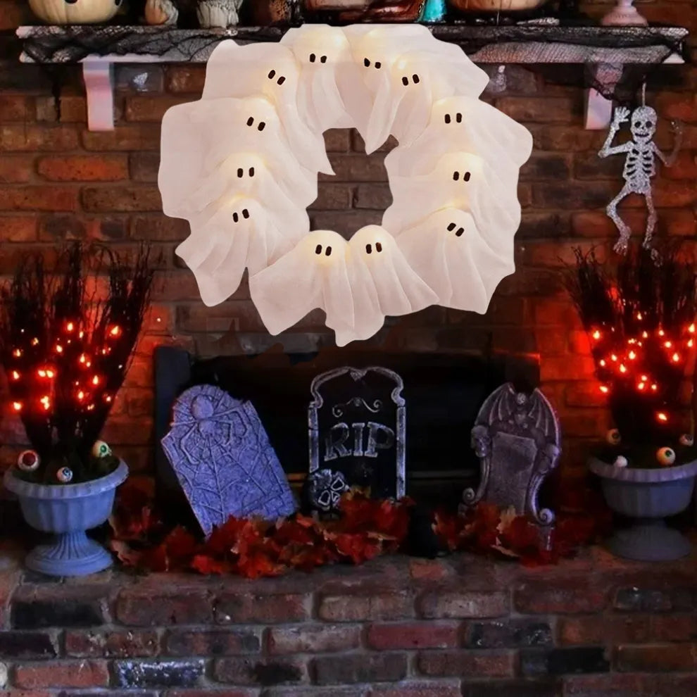 Halloween Ghost String Lights – Spooky Garland for Party Decor