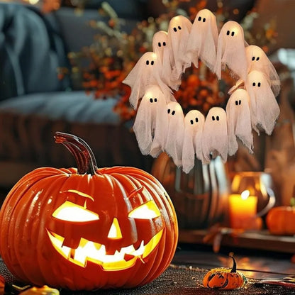 Halloween Ghost String Lights – Spooky Garland for Party Decor