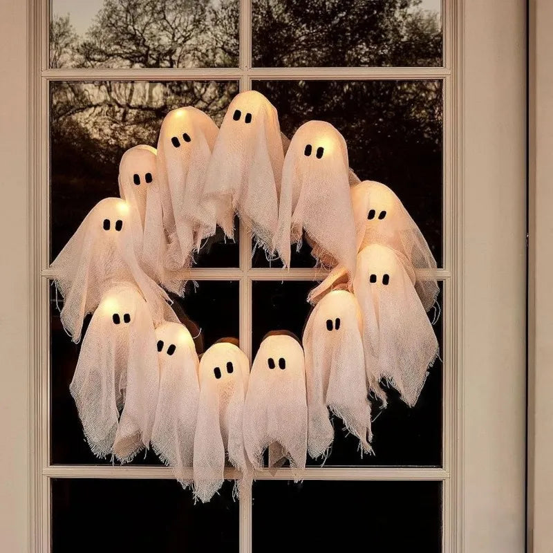 Halloween Ghost String Lights – Spooky Garland for Party Decor