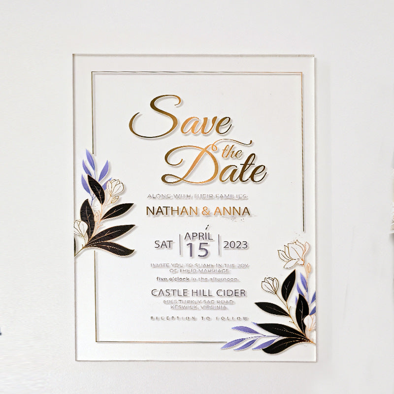Personalized Acrylic Wedding Invitation