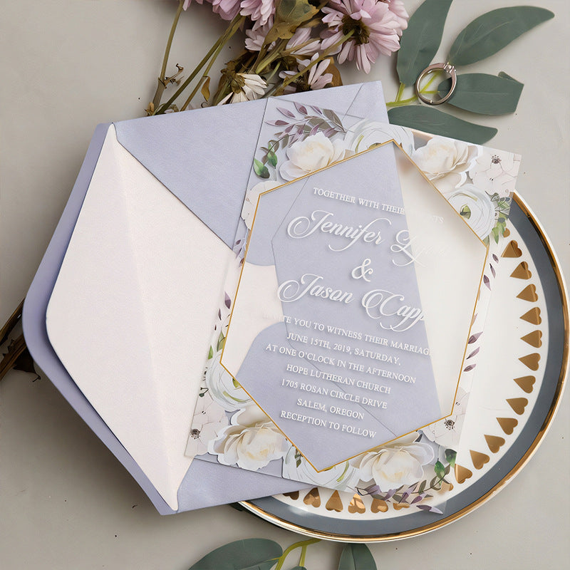Personalized Acrylic Wedding Invitation