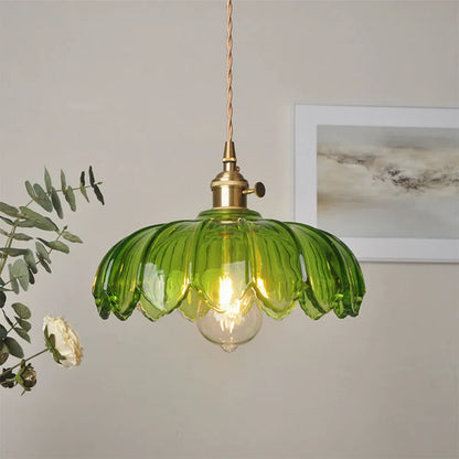 Vintage Glass Flower Ceiling Light – Kitchen & Hallway