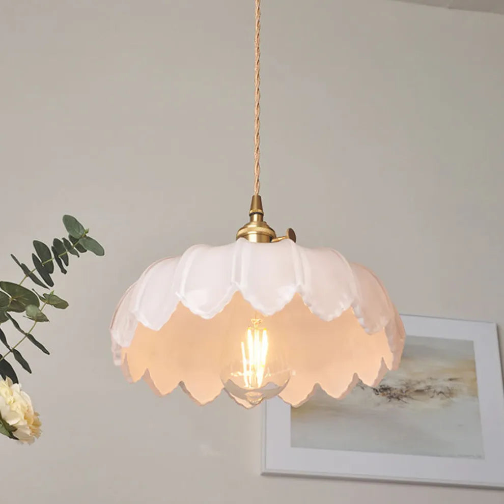 Vintage Glass Flower Ceiling Light – Kitchen & Hallway