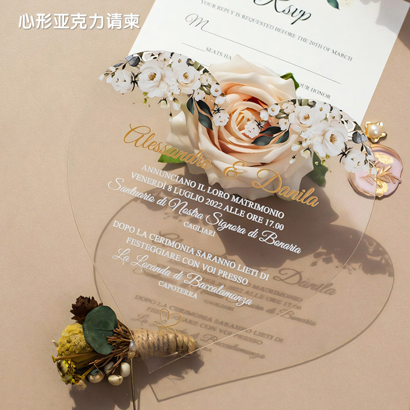 Personalized Acrylic Wedding Invitation