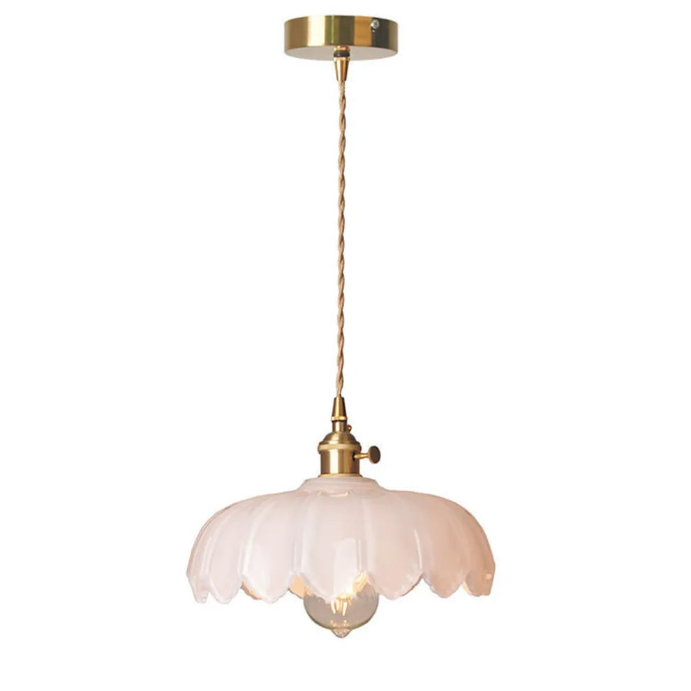 Vintage Glass Flower Ceiling Light – Kitchen & Hallway