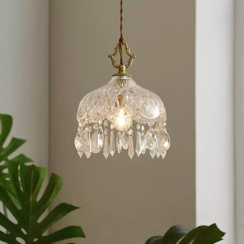 Crystal Floral Pendant Light