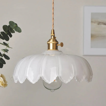 Vintage Glass Flower Ceiling Light – Kitchen & Hallway