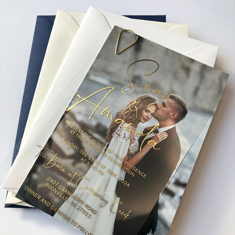 Personalized Acrylic Wedding Invitation